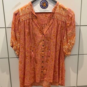 Spell Floral Pink and Orange Top